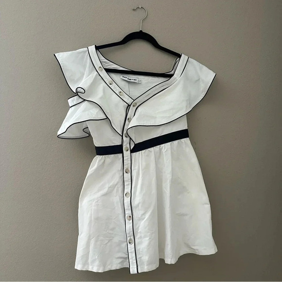 Self-Portrait White Ruffle Dress - Picture 6 of 11